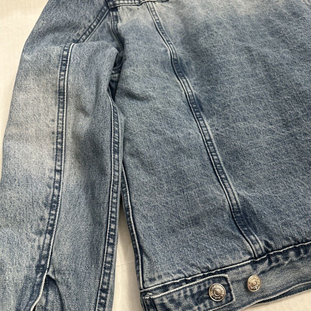 PacSun Sherpa lined Mens Denim Jacket Trucker Style Sz S - Picture 13 of 16
